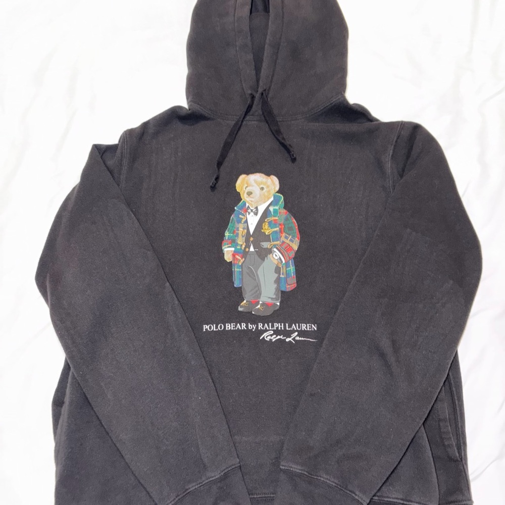 Ralph Lauren Black Hoodie - Polo Bear Collection